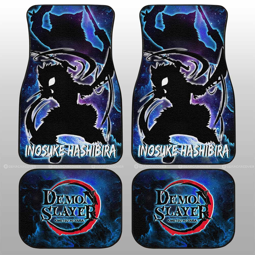 Demon Slayer Car Mats Inosuke Car Floor Mats Demon Slayer Anime Silhouette Style Floor Mats