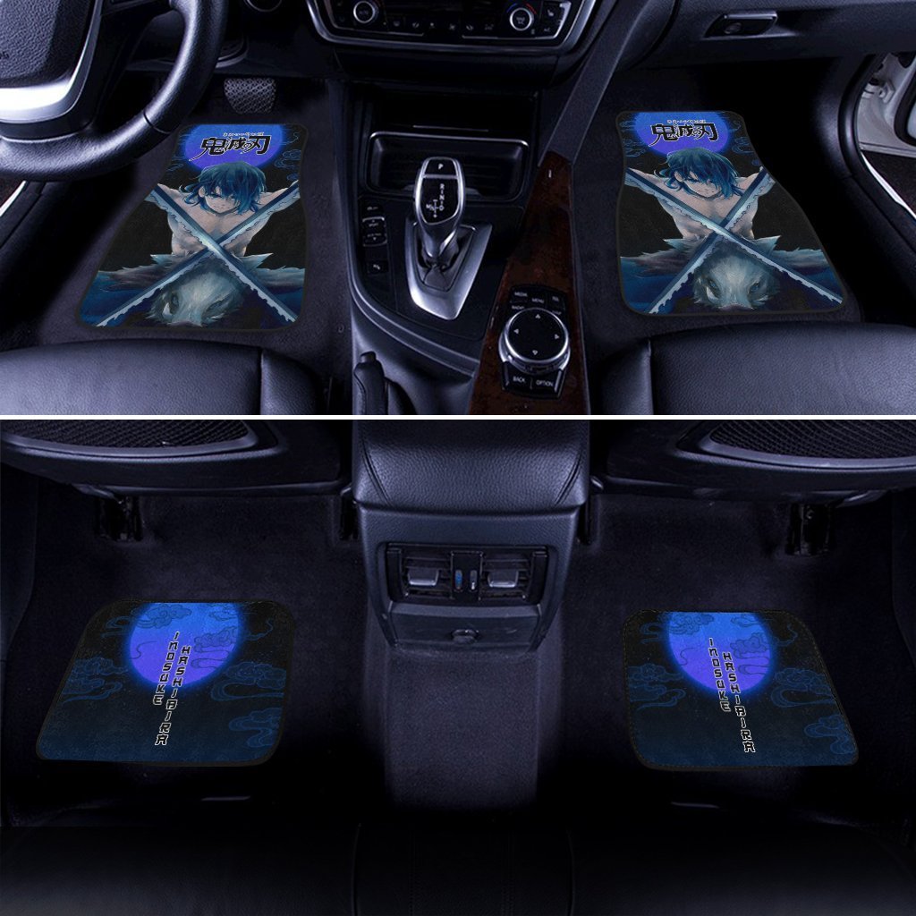 Demon Slayer Car Mats Inosuke Car Floor Mats Moonlight Demon Slayer Car Floor Mats