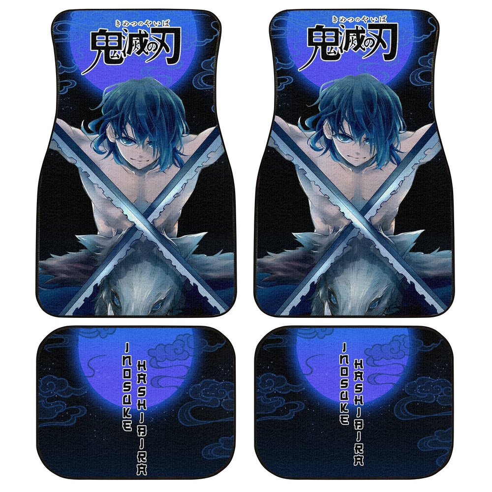 Demon Slayer Car Mats Inosuke Car Floor Mats Moonlight Demon Slayer Car Floor Mats