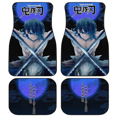 Demon Slayer Car Mats Inosuke Car Floor Mats Moonlight Demon Slayer Car Floor Mats