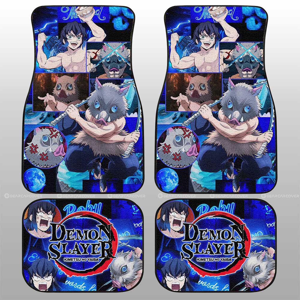 Demon Slayer Car Mats Inosuke Hashibira Car Floor Mats Demon Slayer Anime Floor Mats