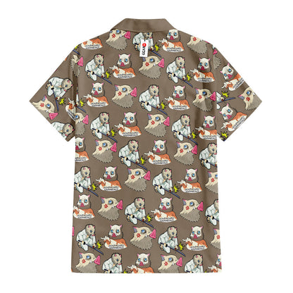 Demon Slayer Hawaii Shirt Demon Slayer Inosuke Funny Pattern Hawaiian Shirt Brown Unisex