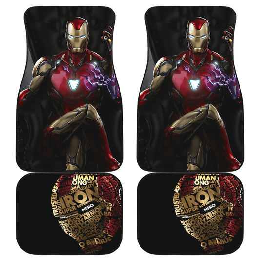 MV Car Floor Mats IronMan Avengers Sitting Throne Infinity Gauntlet Car Mats