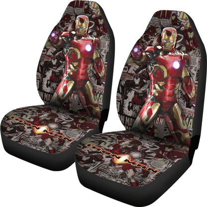 Iron Man Car Seat Covers Iron Man Graphic Comic Pattern Seat Covers Red Gray