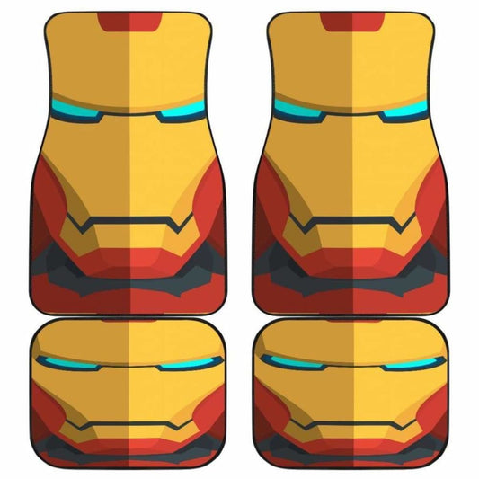 MV Car Floor Mats MV IronMan Helmet Pattern Costume Car Mats