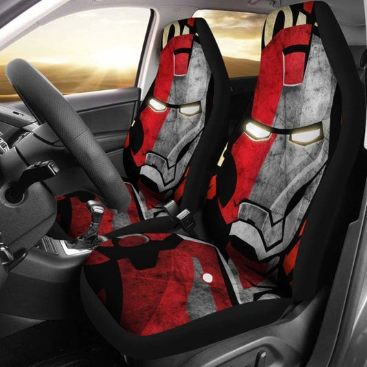 Iron Man Car Seat Covers Iron Man Vintage Graphic Seat Covers Red Gray