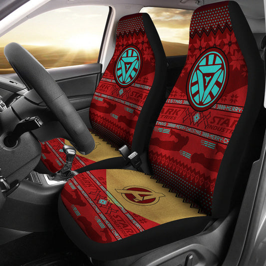 Iron Man Car Seat Covers Iron Man Chistmas Pattern Seat Covers Red