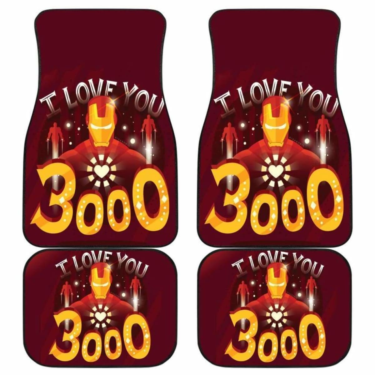 MV Car Floor Mats MV IronMan I Love You 3000 Car Mats