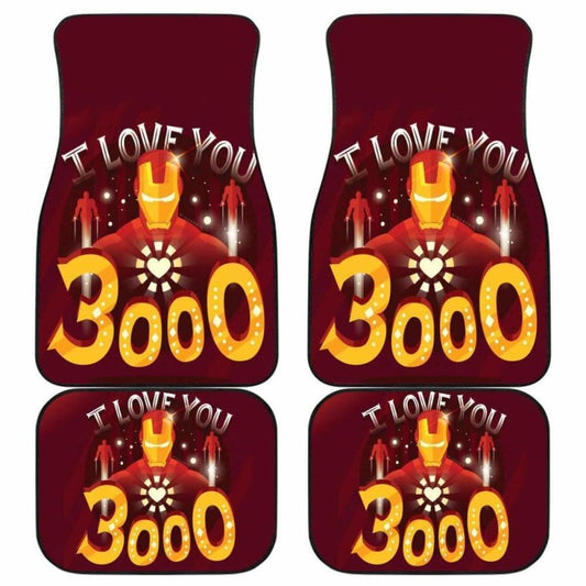 MV Car Floor Mats MV IronMan I Love You 3000 Car Mats