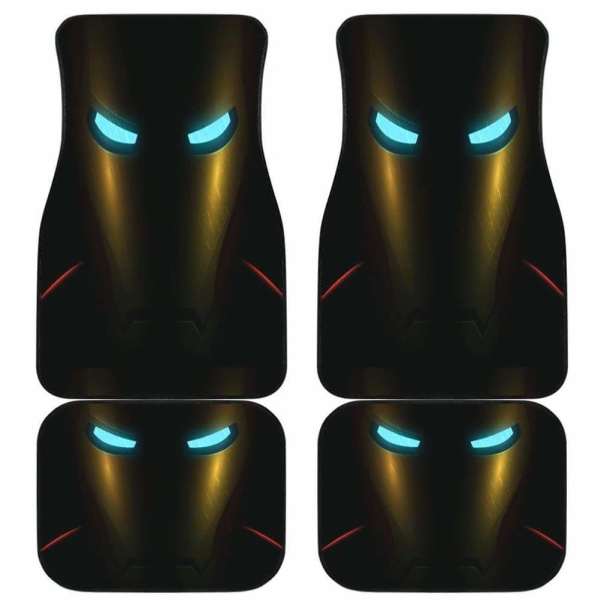 MV Car Floor Mats IronMan Mark 50 Helmet Eyes Glow In The Dark Car Mats