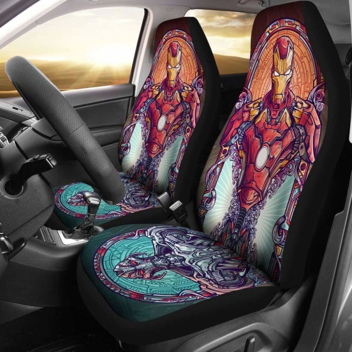 Iron Man Car Seat Covers Iron Man And Ultron Graphic Seat Covers Red Blue