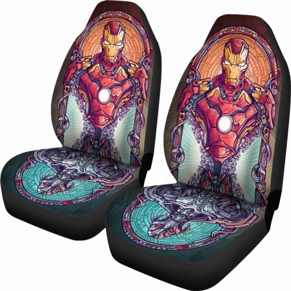 Iron Man Car Seat Covers Iron Man And Ultron Graphic Seat Covers Red Blue