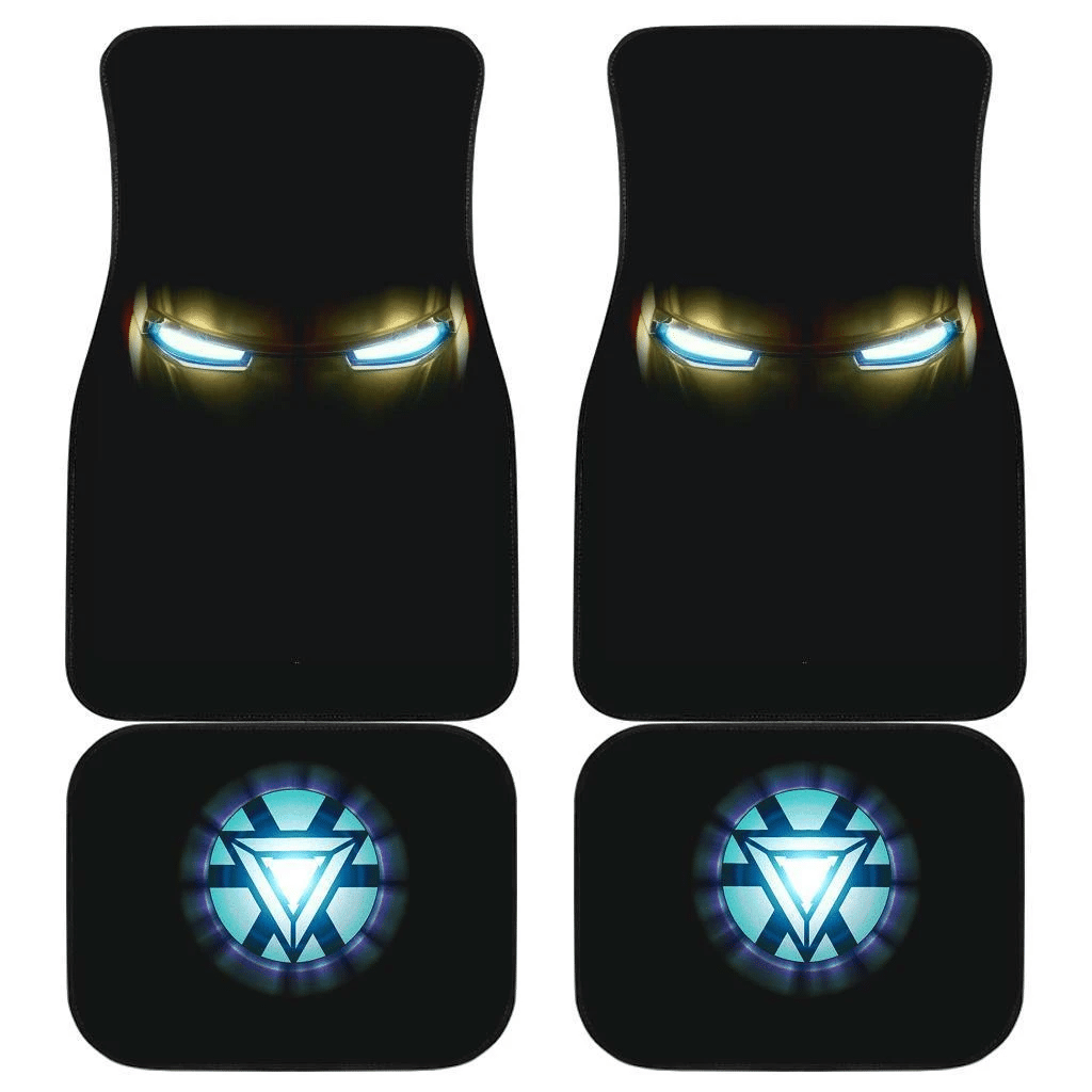 MV Car Floor Mats MV IronMan Suit Eyes And Energy Core Glow In The Dark Car Mats