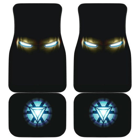 MV Car Floor Mats MV IronMan Suit Eyes And Energy Core Glow In The Dark Car Mats