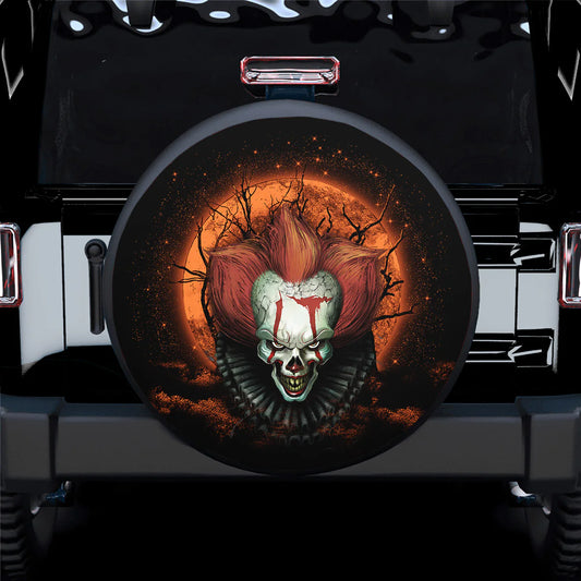 Horror Spare Tire Cover It Horror Uder Moonlight Tire Covers Black Orange