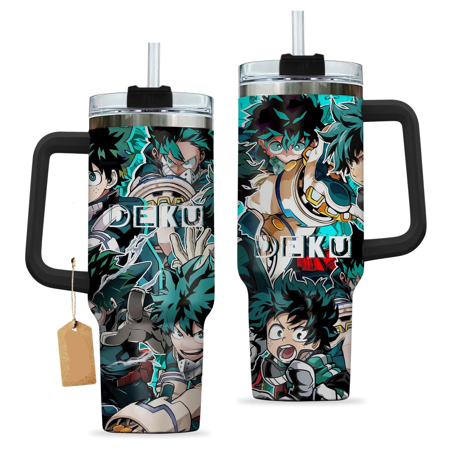 My Hero Academia 40 Oz Tumbler Izuku Midoriya Deku Character Tumbler 40 Oz Green