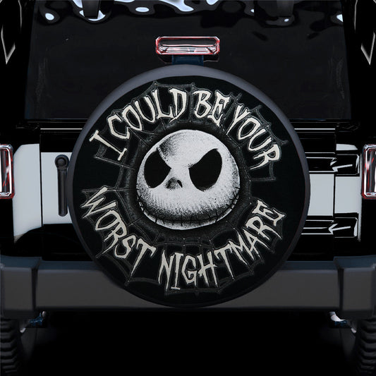 TNBC Spare Tire Cover Jack I Could Be Your Worst Nightmare Tire Covers Black Gray