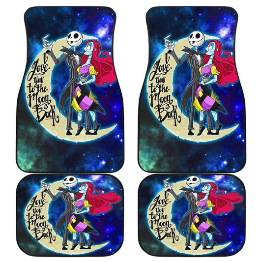 TNBC Car Mats Jack And Sally Dancing Love You To The Moon Car Floor Mats Colorful