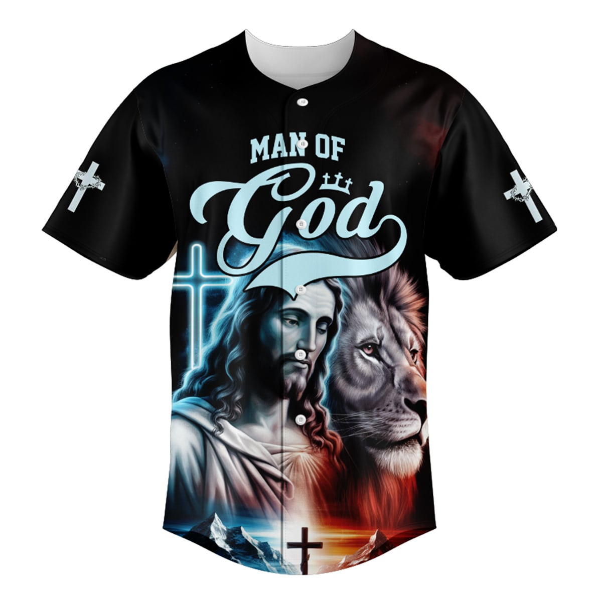 Man of god Jesus and Lion Baseball Jersey Bundle