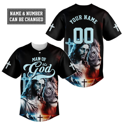 Man of god Jesus and Lion Baseball Jersey Bundle