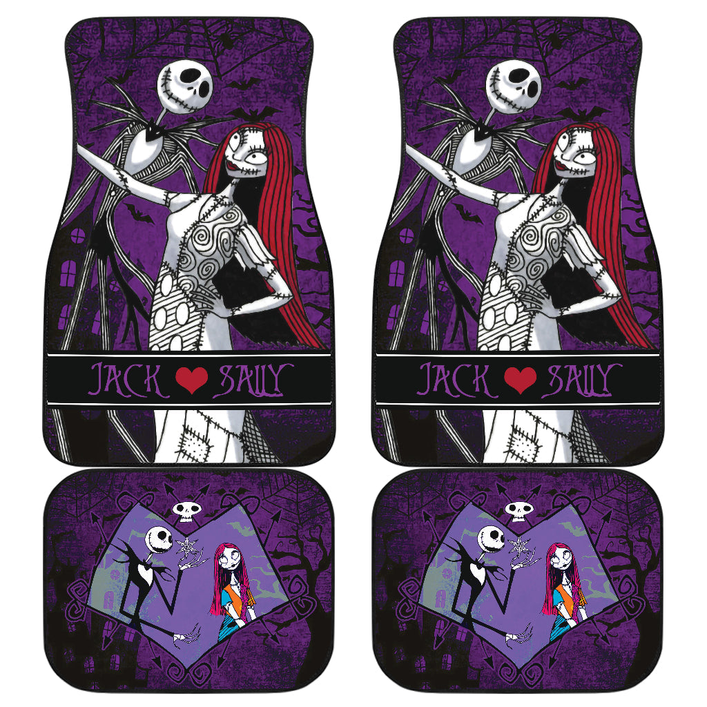 TNBC Car Floor Mats Jack Love Sally Characters Graphic Floor Mats