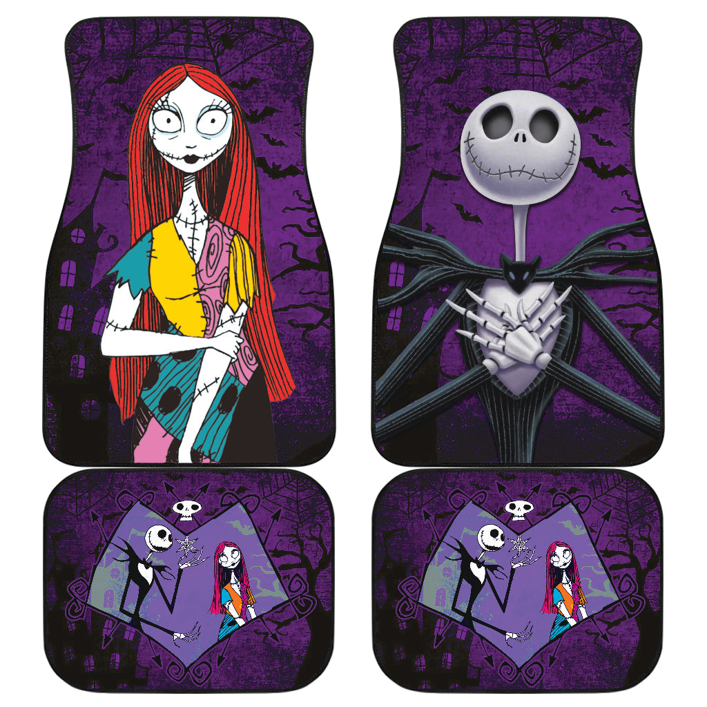 TNBC Car Floor Mats Jack Skellington And Sally TNBC Graphic Floor Mats