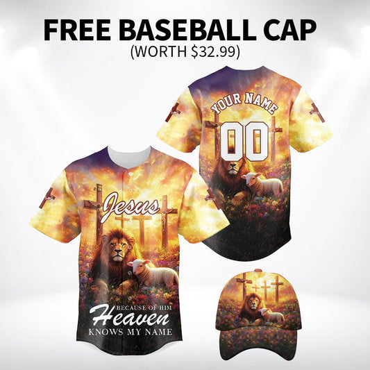 Jesus Because of Him Heaven Know my Name Baseball Jersey Bundle
