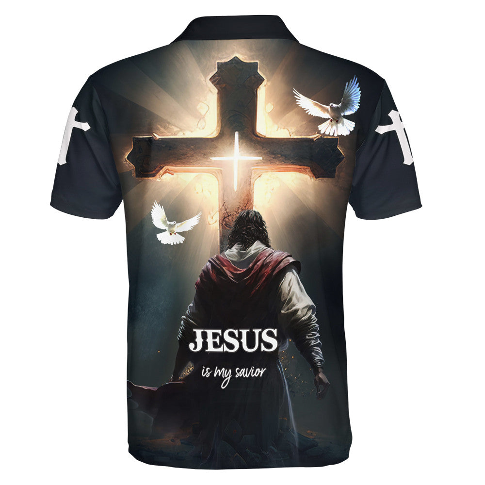 Jesus Polo Shirt Jesus Is My Savior Polo Tees Black