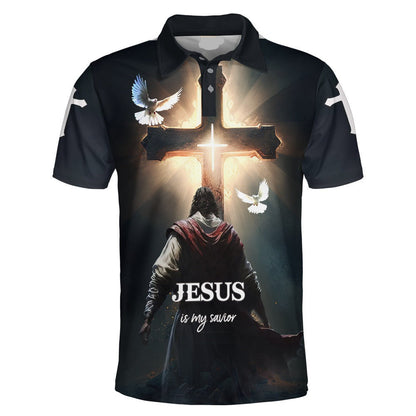 Jesus Polo Shirt Jesus Is My Savior Polo Tees Black