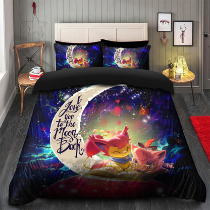 Skitty And Jigglypuff Love You To The Moon Galaxy Bedding Set