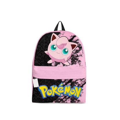 PKM Backpack Jigglypuff PKM In Action Graphic Backpacks Pink