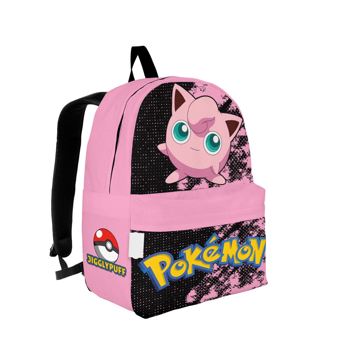 PKM Backpack Jigglypuff PKM In Action Graphic Backpacks Pink