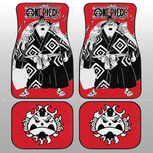 One Piece Car Mats One Piece Jinbe Jolly Roger Symbol Car Floor Mats Red White