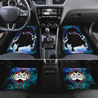 One Piece Car Mats Jinbe Silhouette Jolly Roger Symbol Galaxy Car Floor Mats Colorful