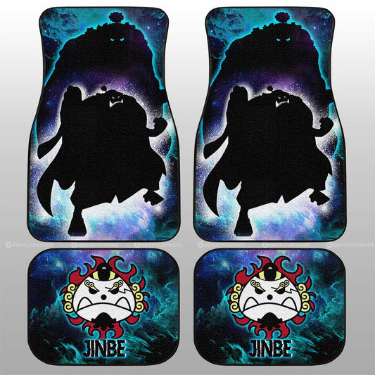One Piece Car Mats Jinbe Silhouette Jolly Roger Symbol Galaxy Car Floor Mats Colorful