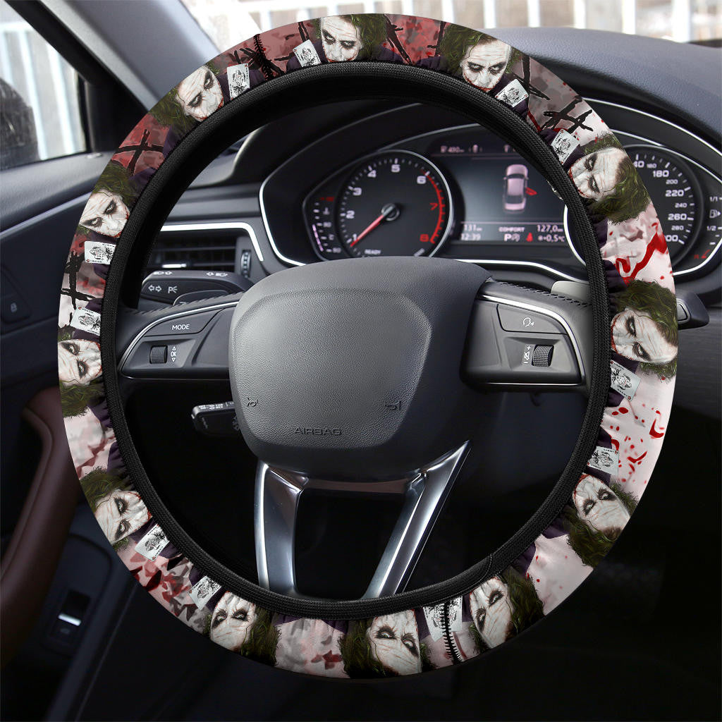 Joker Steering Wheel Cover Joker Graphic Why So Serious Driving Wheel Cover White