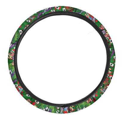 Joker Steering Wheel Cover Joker Card Why So Serious Driving Wheel Cover Green