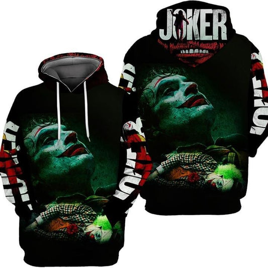 Joker Hoodie DC Joker The Clown Graphic Hoodie Black Unisex