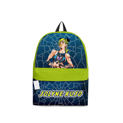 Jojo’s Bizarre Adventure Backpack Jolyne Kujo Character Graphic Symbol Backpacks Green Bleu