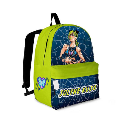 Jojo’s Bizarre Adventure Backpack Jolyne Kujo Character Graphic Symbol Backpacks Green Bleu