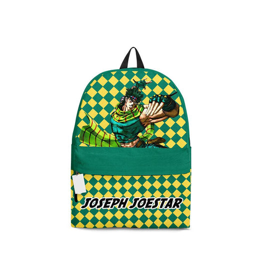 Jojo’s Bizarre Adventure Backpack Joseph Joestar Character Graphic Symbol Backpacks Green Yellow