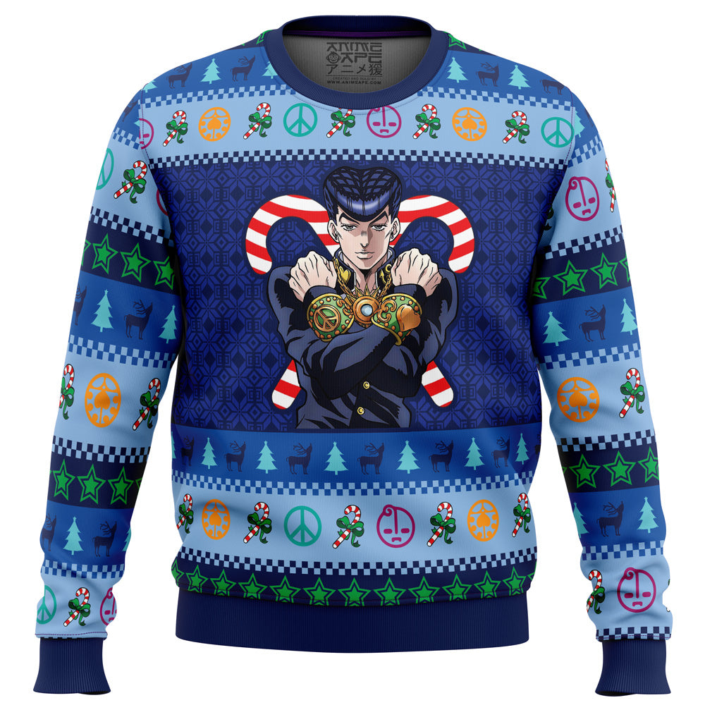 Josuke Higashikata Jojo's Bizarre Adventure Ugly Christmas Sweater