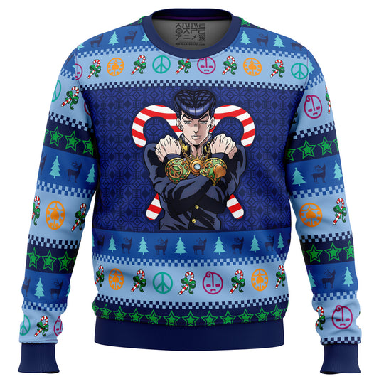 Josuke Higashikata Jojo's Bizarre Adventure Ugly Christmas Sweater