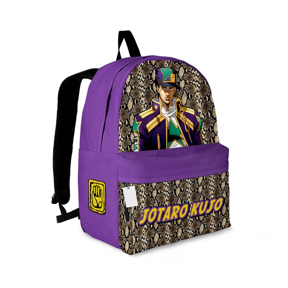 Jojo’s Bizarre Adventure Backpack Jotaro Kujo Character Graphic Symbol Backpacks Purple