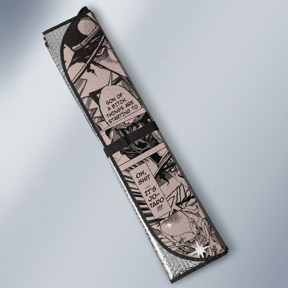 Joutarou Kuujou Car Sunshade Custom Car Accessories