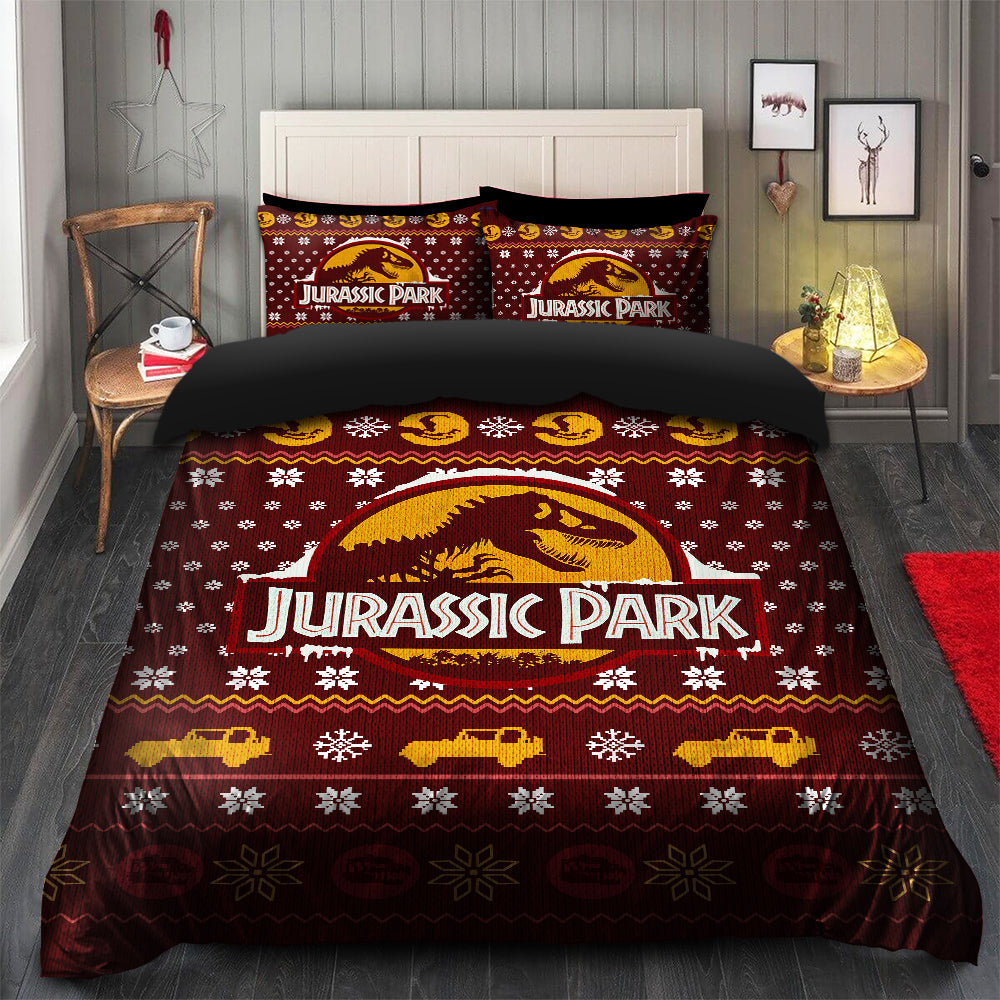 Jurassic Park Trex Christmas Bedding Set