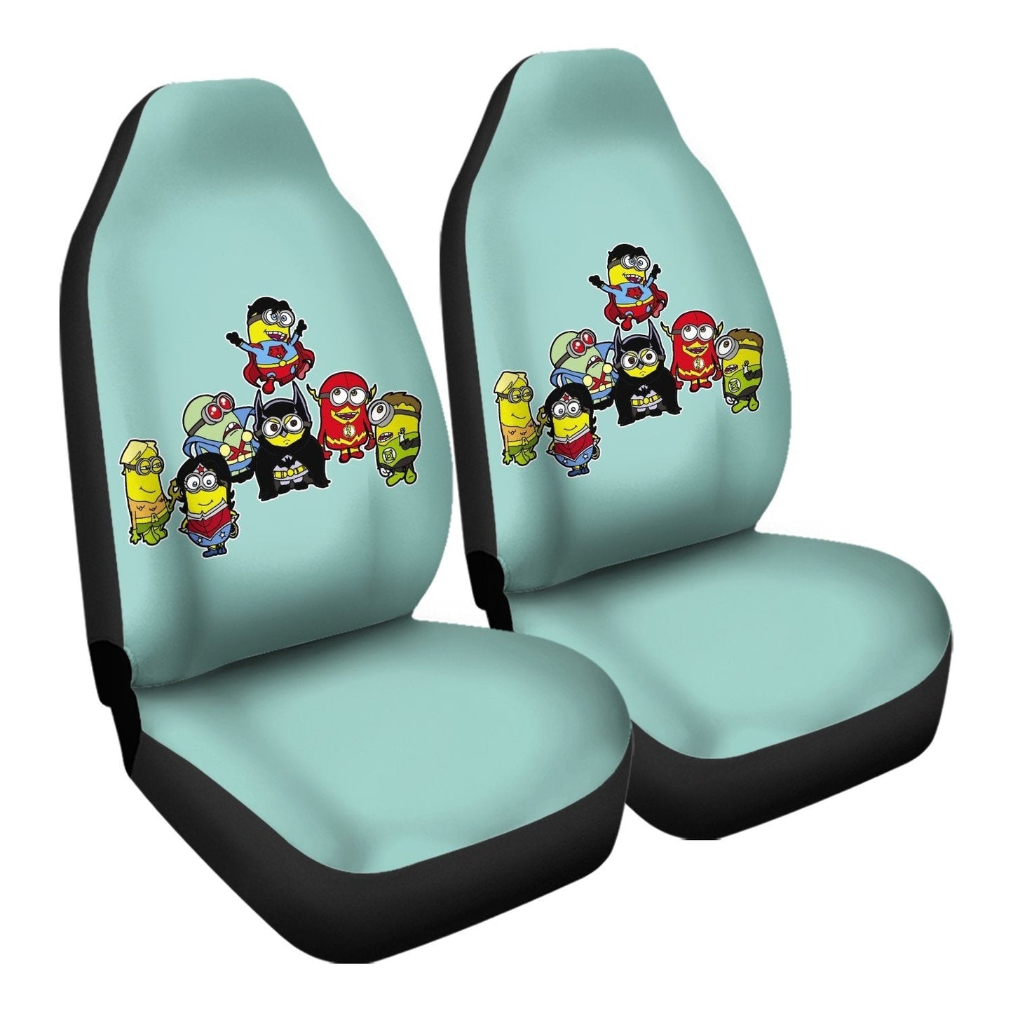 Minions Car Seat Covers Justice Minions Superheros Graphic Seat Covers Colorful