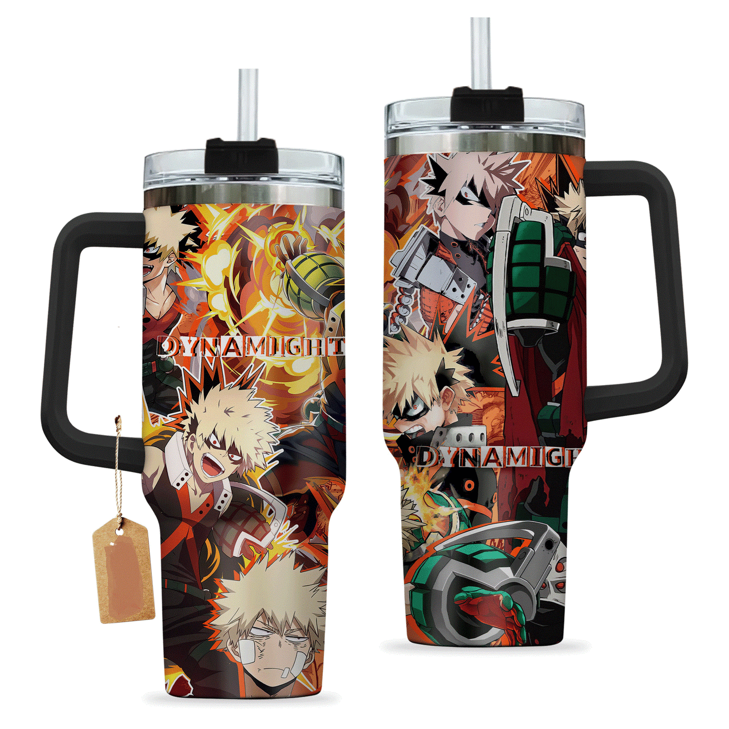 My Hero Academia 40 Oz Tumbler Katsuki Bakugo Dynamight Character Tumbler 40 Oz Orange