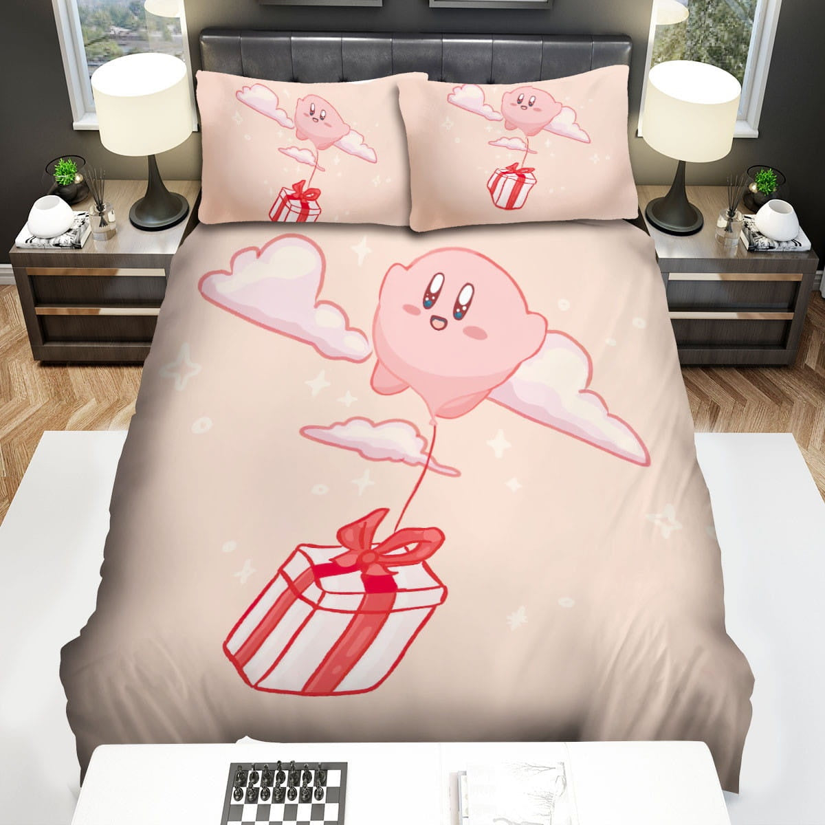 Kirby Bedding Set Kirby Balloon With The Gift Duvet Covers Pink Unique Gift