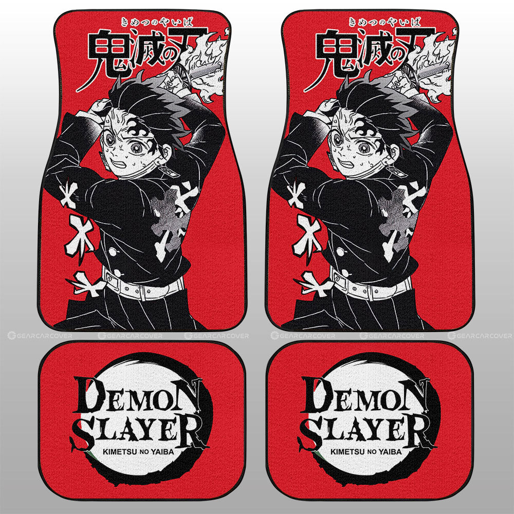 Demon Slayer Car Mats Kamado Tanjiro Car Floor Mats Car Manga Style For Fans Floor Mats